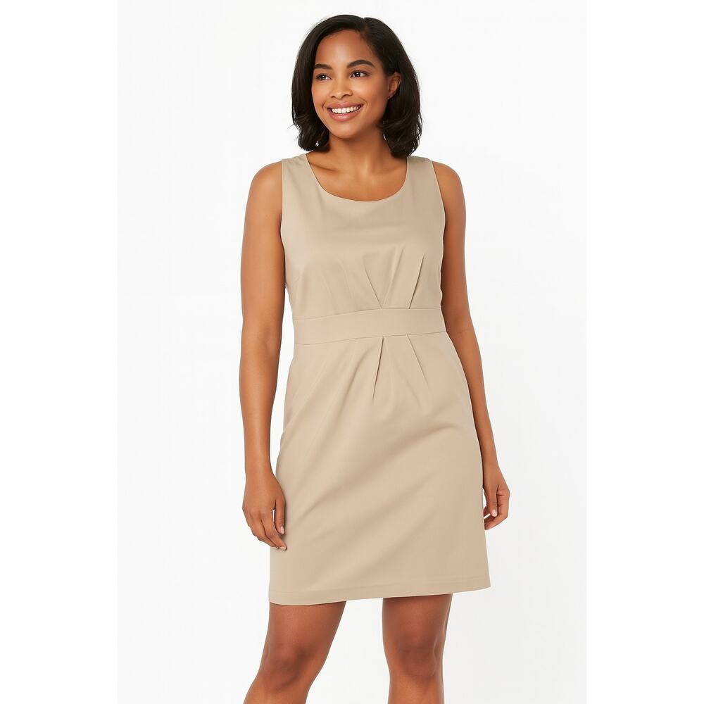 Mossimo Women's Sleeveless Khaki A-Line Dress Size 14 NWOT Casual Career Wear